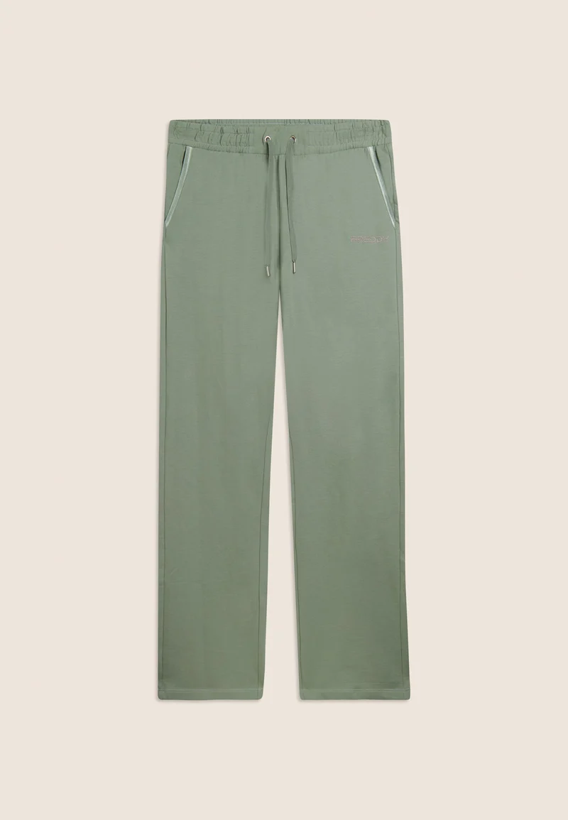Comfort fit joggers with straight legs - Iceberg Green