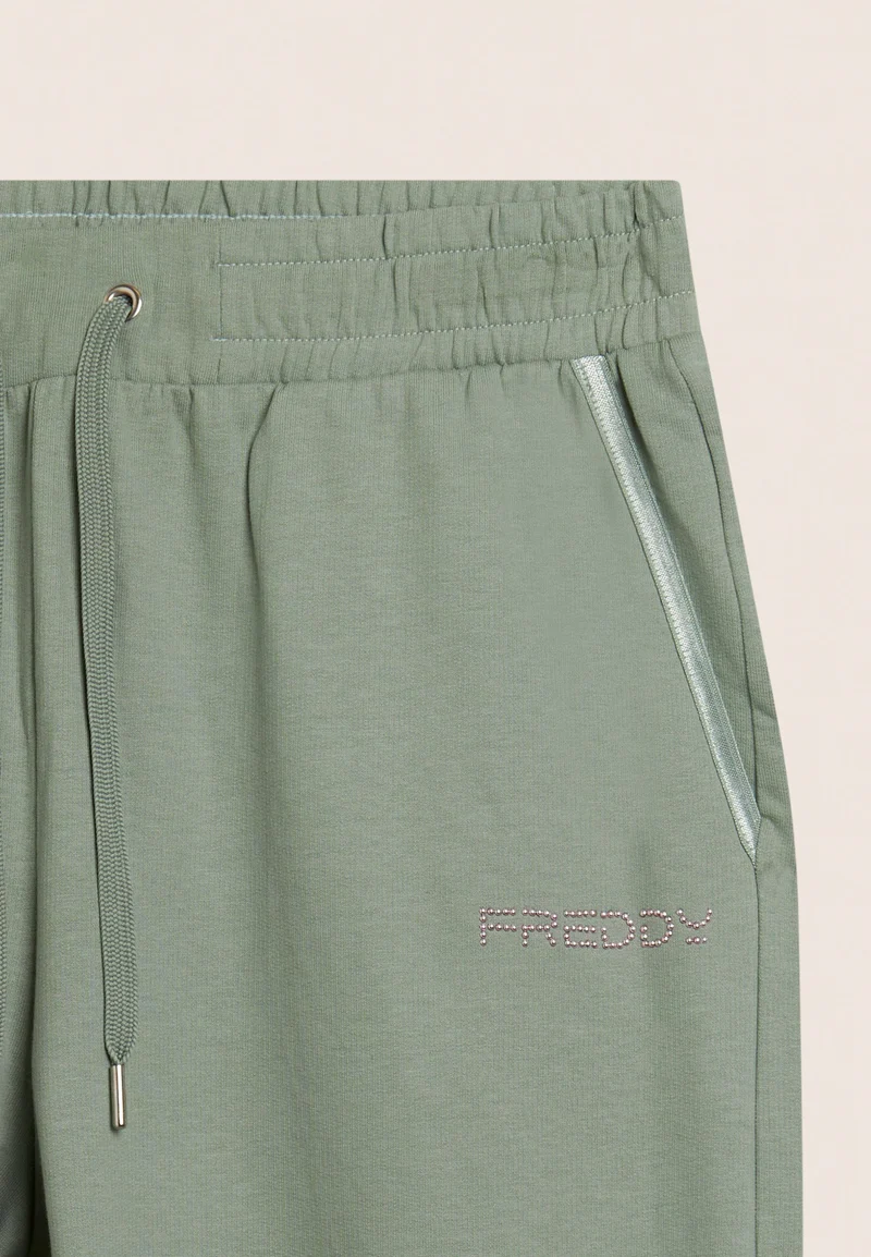 Comfort fit joggers with straight legs - Iceberg Green