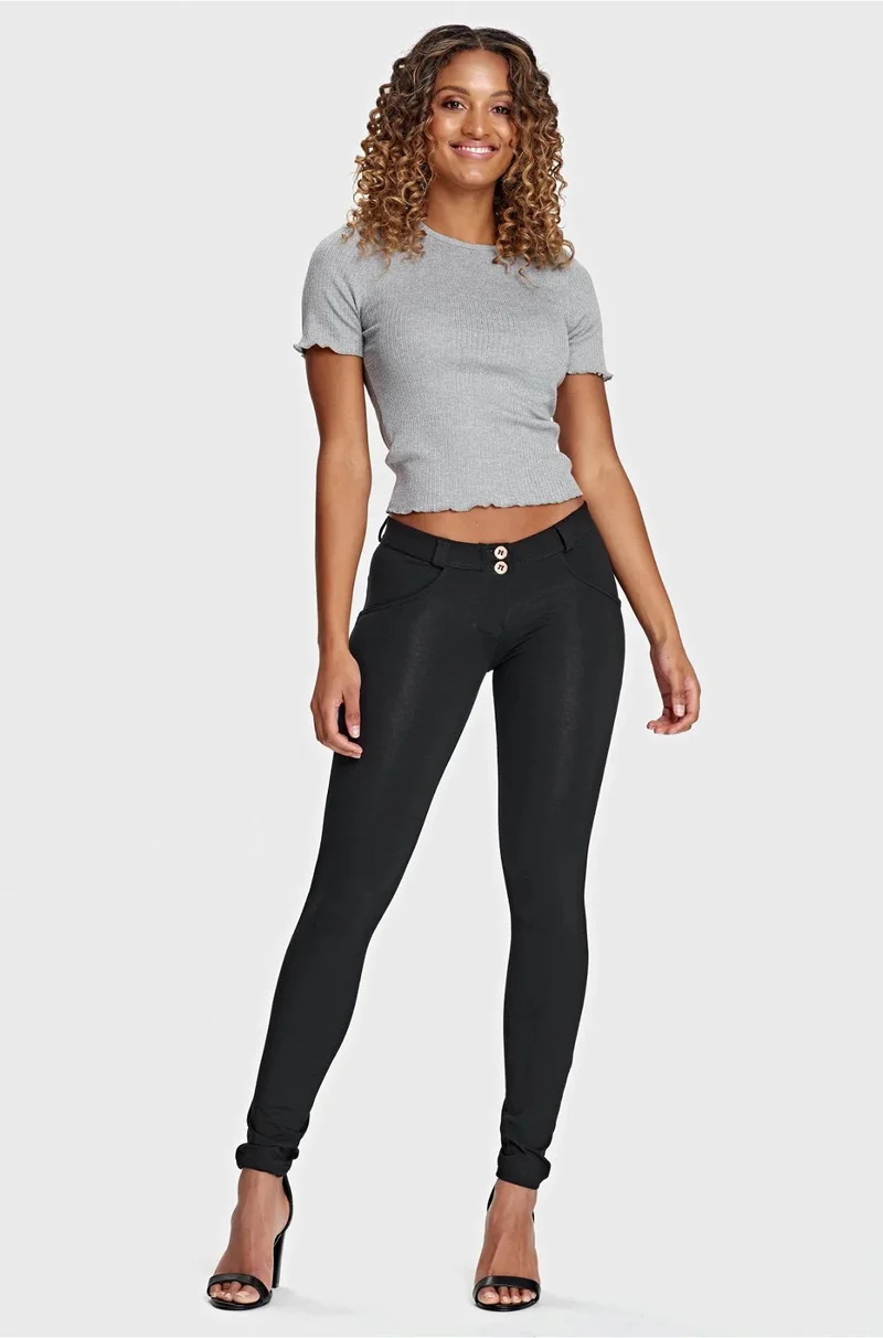 WR.UP Push-Up Low Waist Skinny Pants - Black