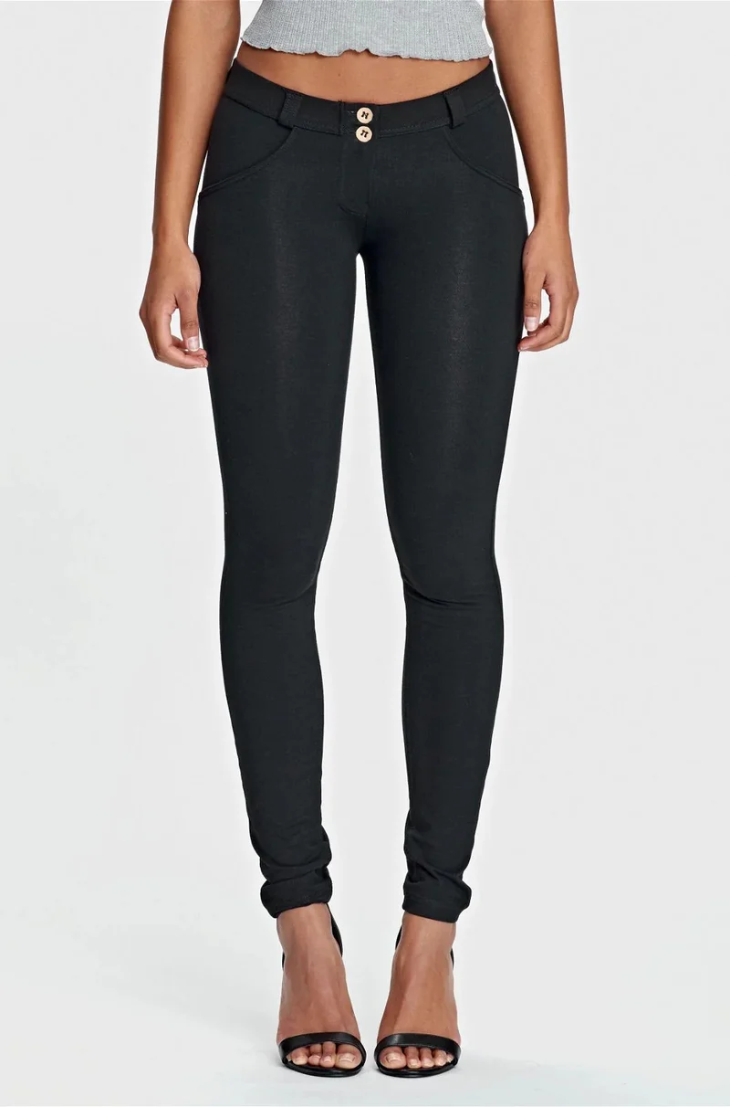WR.UP Push-Up Low Waist Skinny Pants - Black