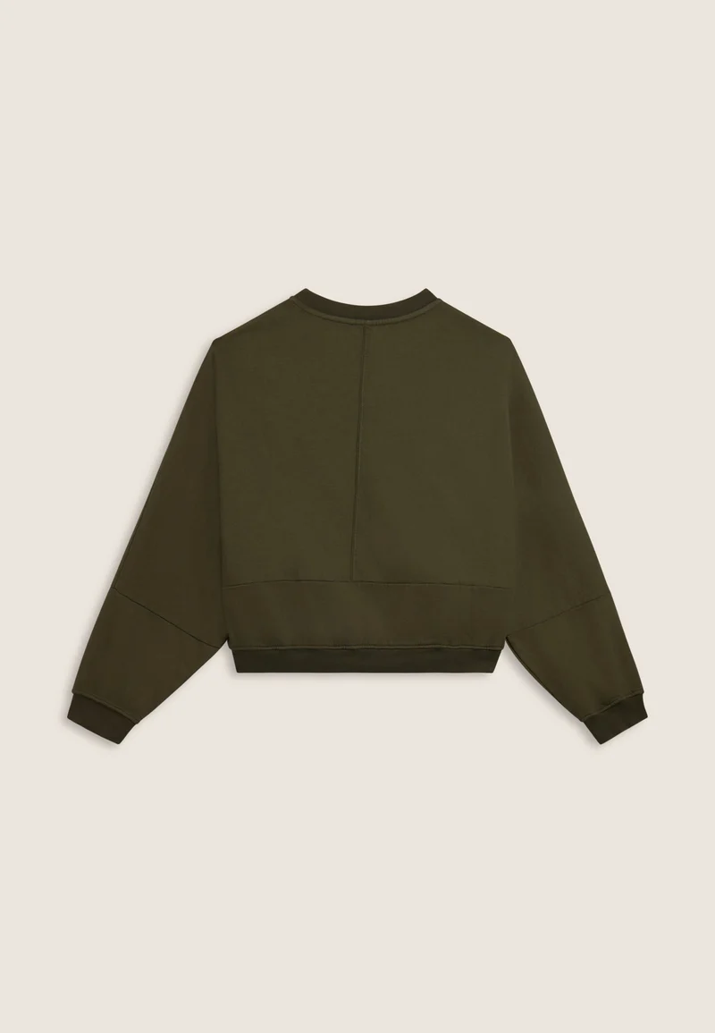 Oversized cropped sweatshirt with large Flow print
