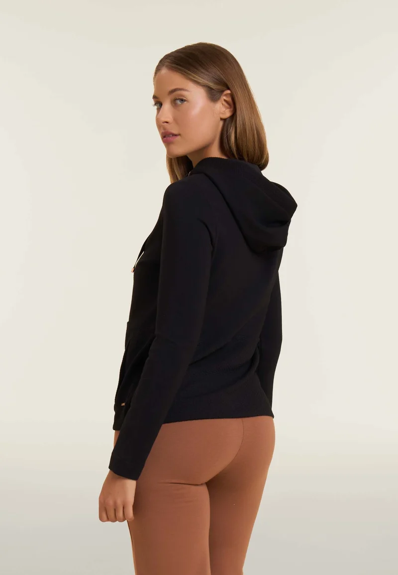Hoodie Modal Fleece - Black