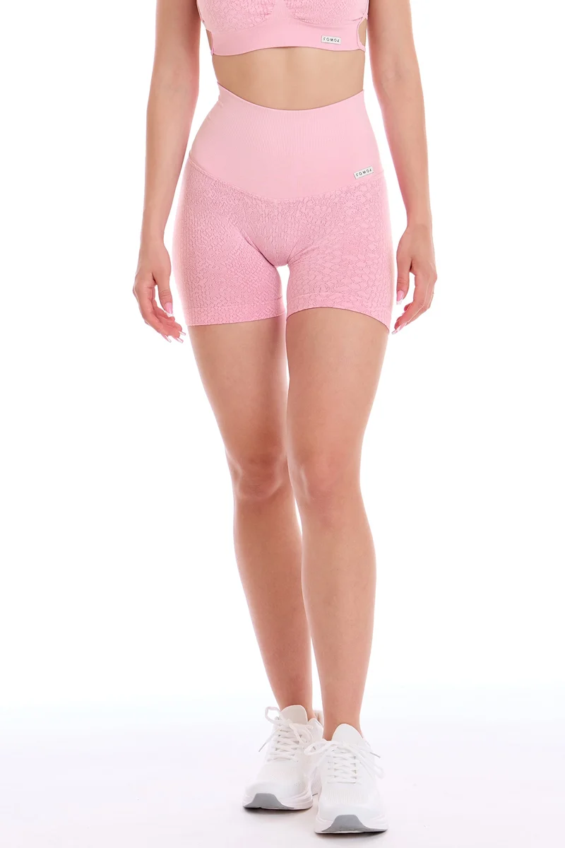 Shorts Push Up Jungle Pitone Rosa Macaron