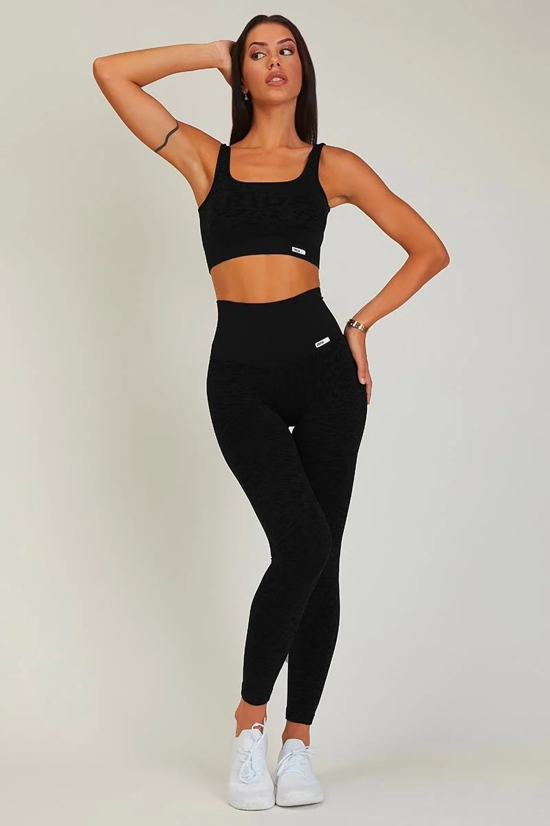 Top Jungle Leopardo Nero - Taglia Unica