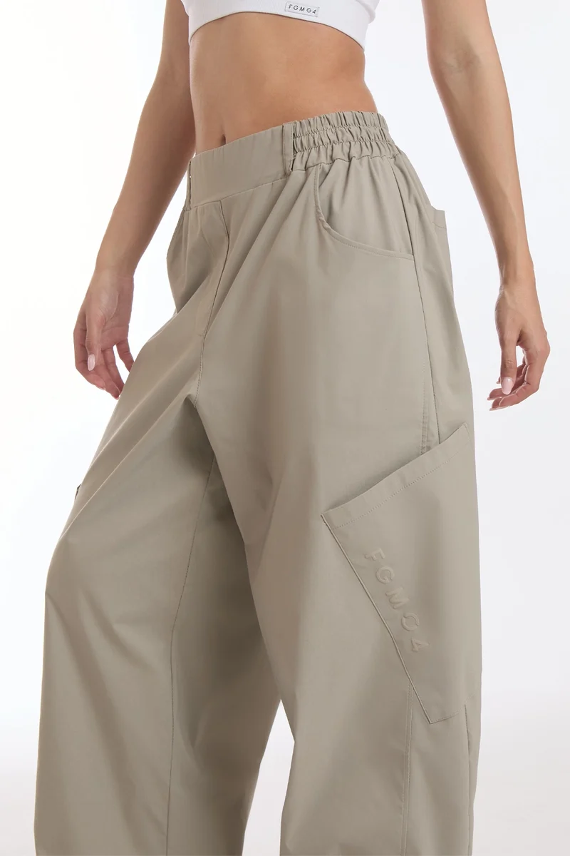 Pantalone Cargo Balloon Summer Grigio Fango