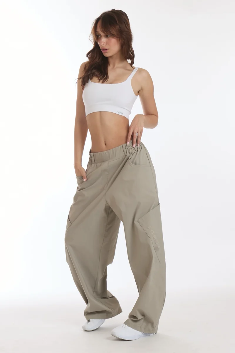 Pantalone Cargo Balloon Summer Grigio Fango