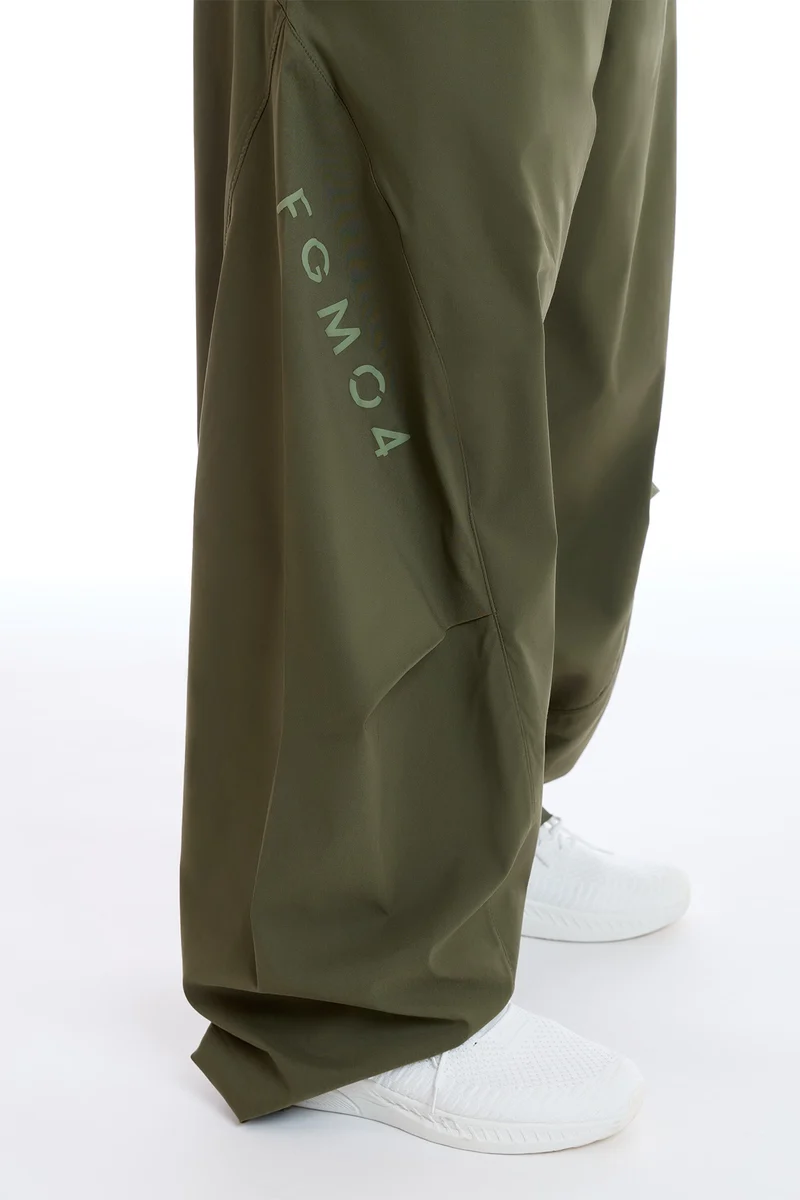 Pantalone Uomo Baggy Origami Verde Militare