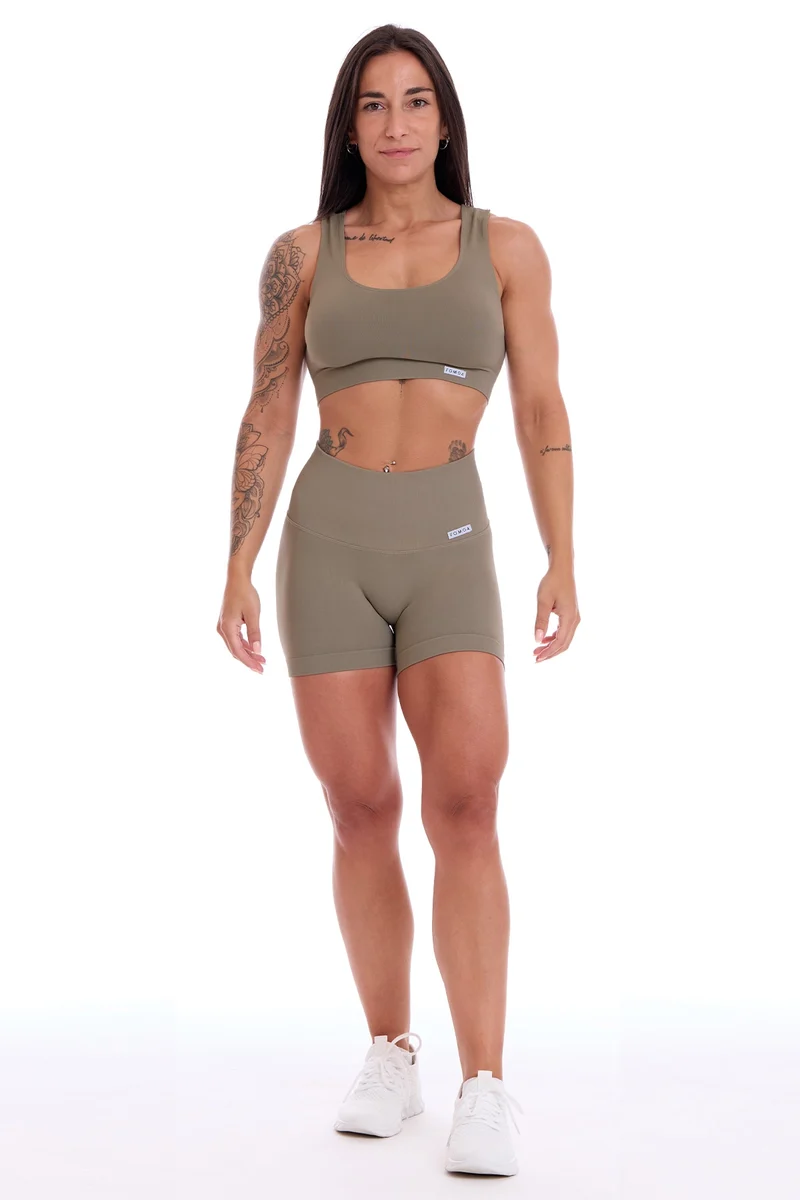 Completo Soft Push Up Onyx Marrone Biscotto (Top + Shorts)