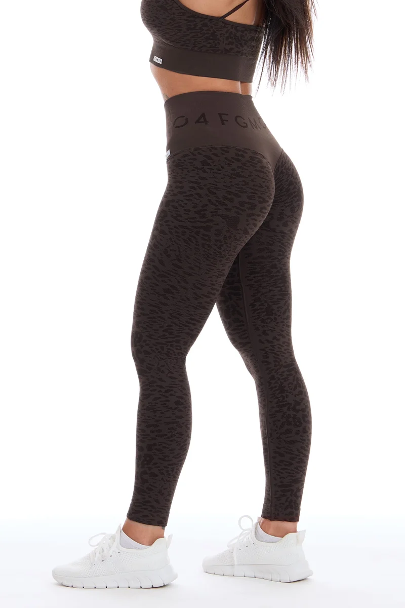 Leggings Push Up Jungle Leopardo 2.0 Caffè