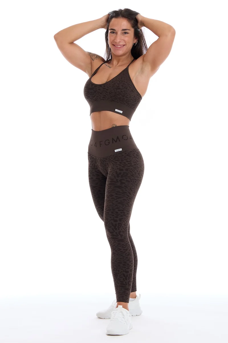 Leggings Push Up Jungle Leopardo 2.0 Caffè