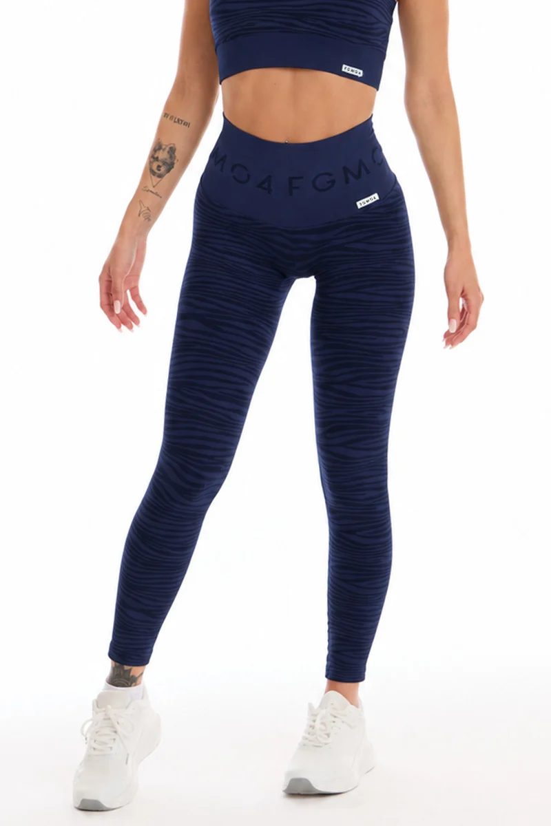 Leggings Push Up Jungle Tigre 2.0 Blu Notte