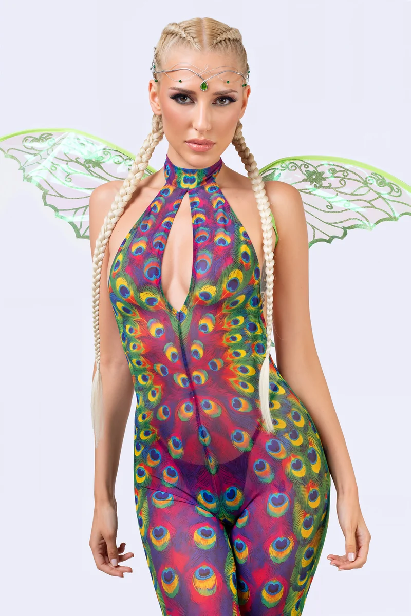 Tailspin Mesh Halter Romper