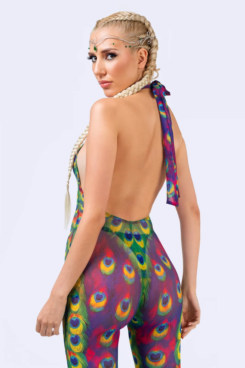 Tailspin Mesh Halter Romper