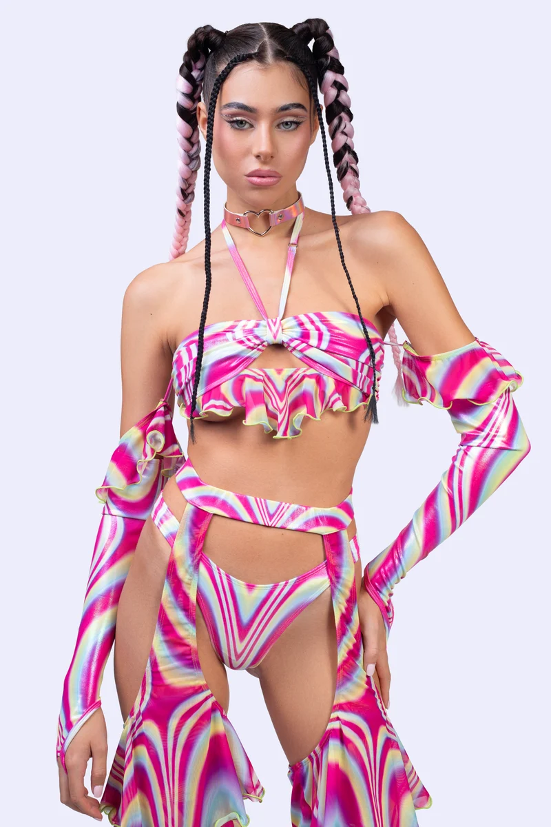 Spiral Tease Ruffle Set