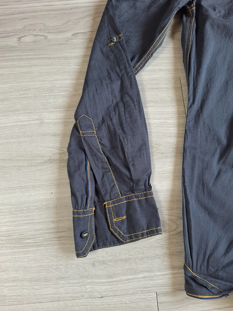 ONLY Hemdbluse Kontrastnähte Blau 36