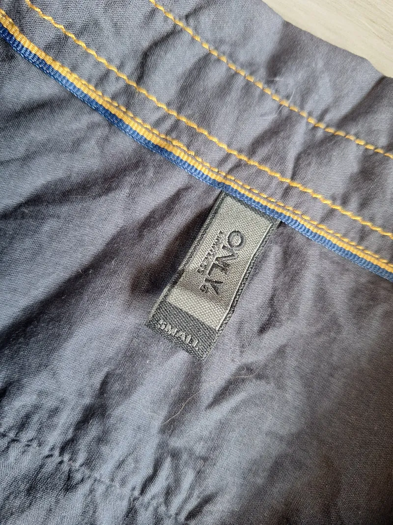 ONLY Hemdbluse Kontrastnähte Blau 36