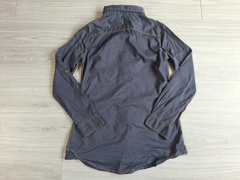 ONLY Hemdbluse Kontrastnähte Blau 36