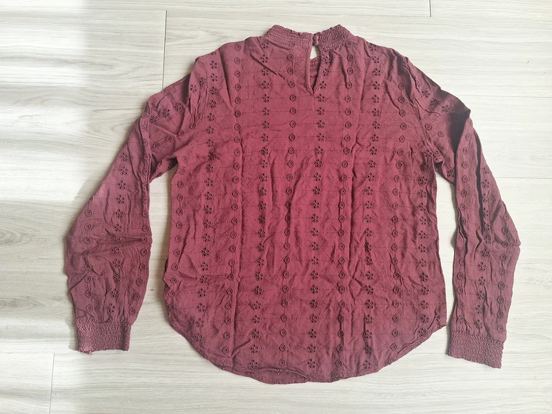 H&M LOGG Lochstickerei Bluse 38