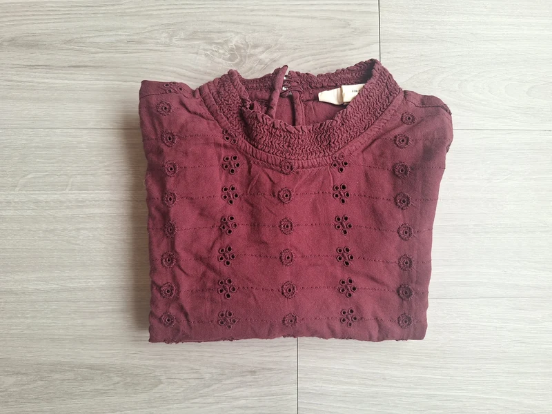 H&M LOGG Lochstickerei Bluse 38