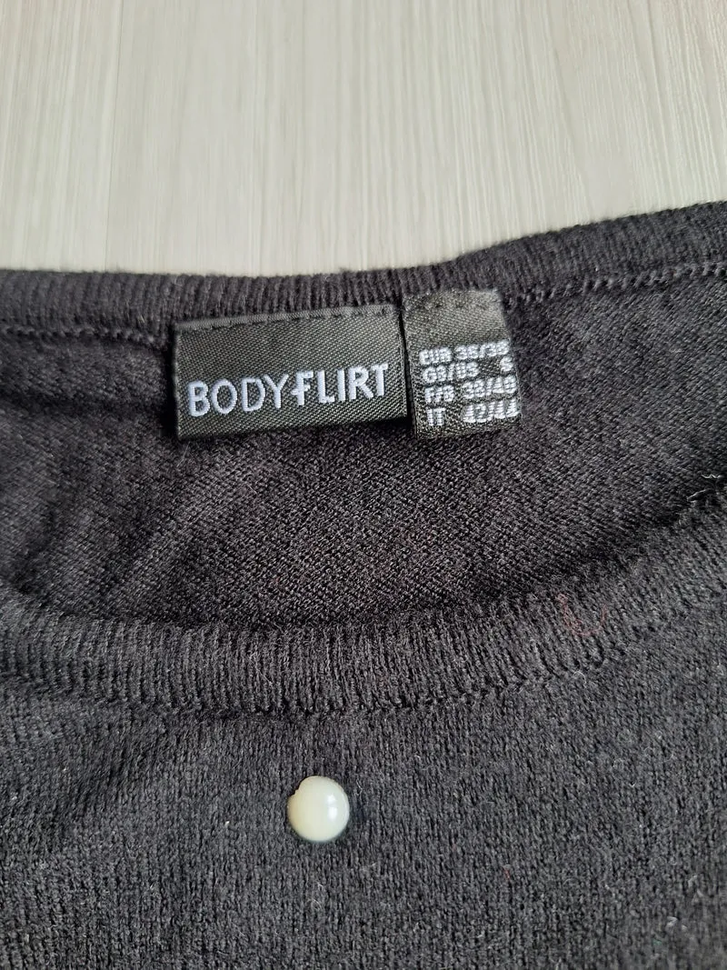 Bodyflirt Strickkleid Nietenoptik 36/38