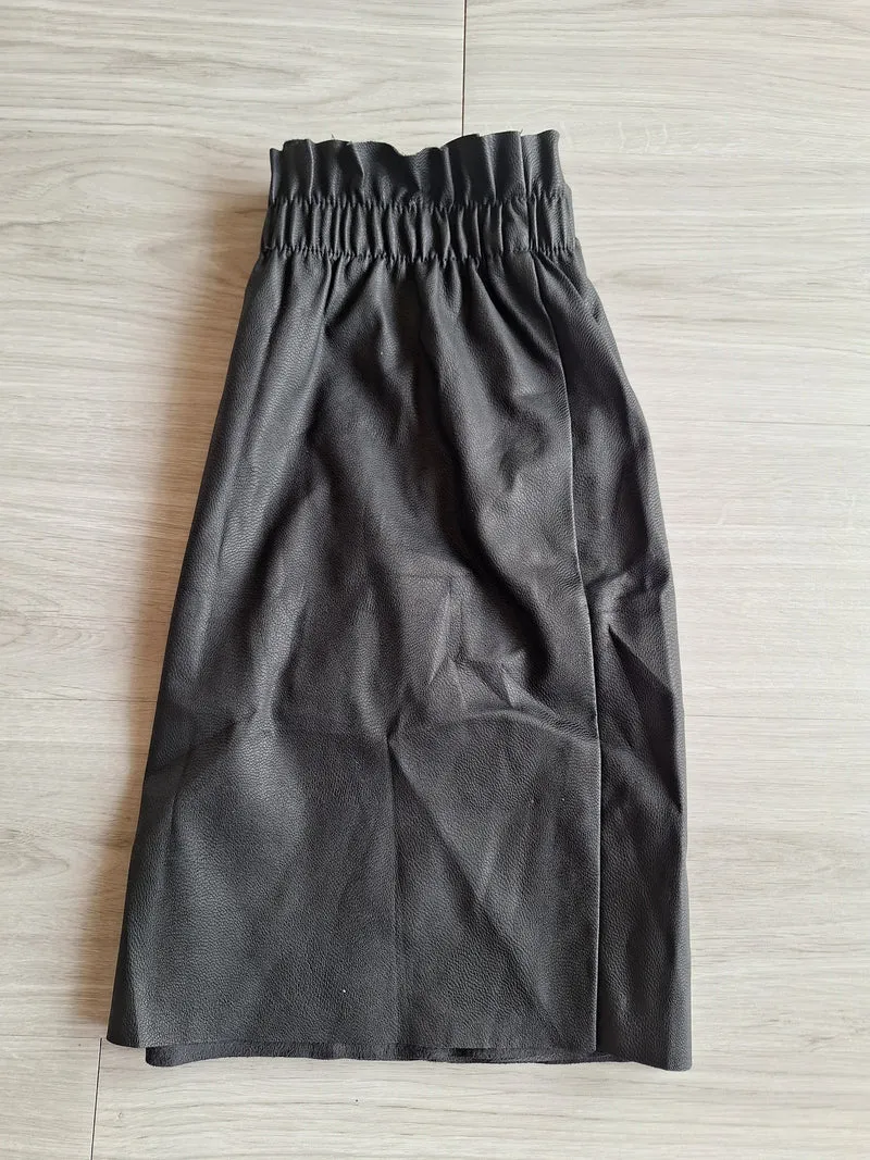 ONLY Kunstleder Minirock Paperbag 36
