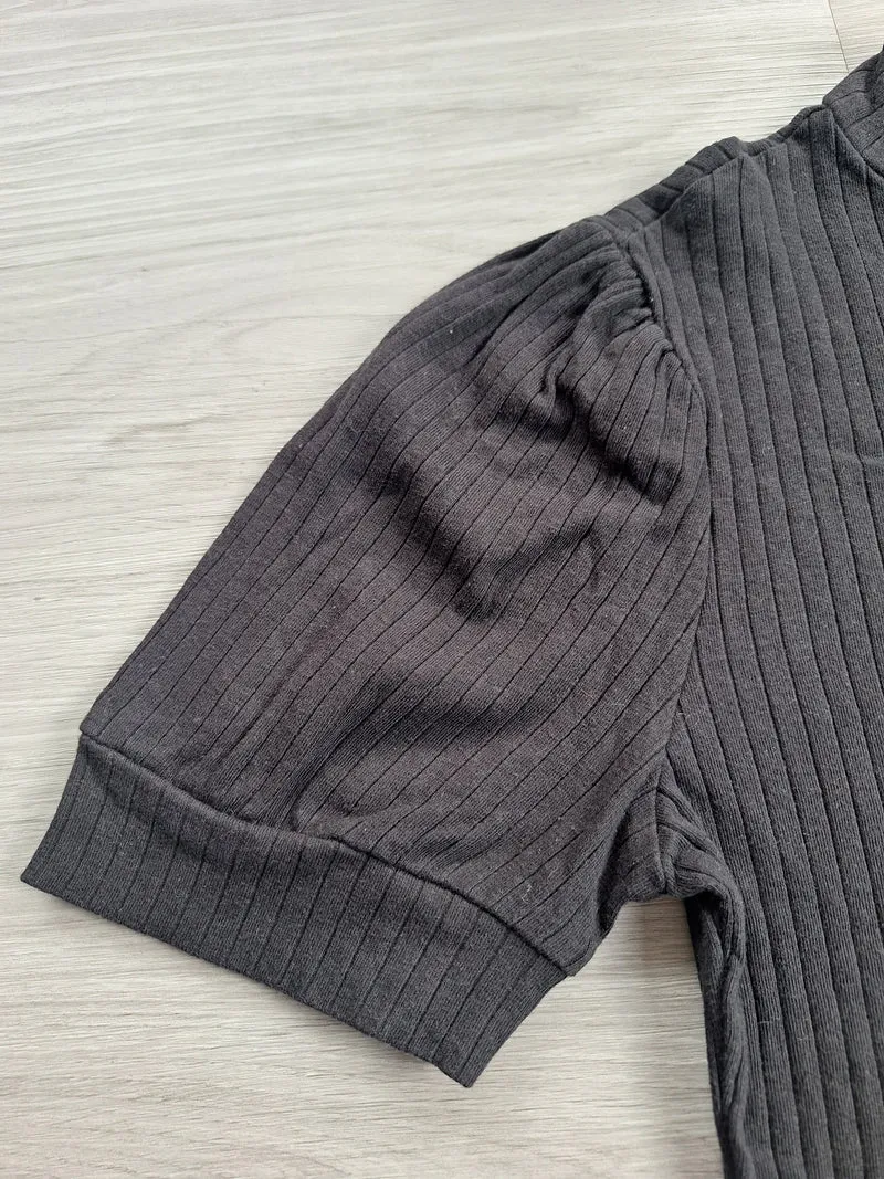 Shein Rippshirt Puffärmeln 36