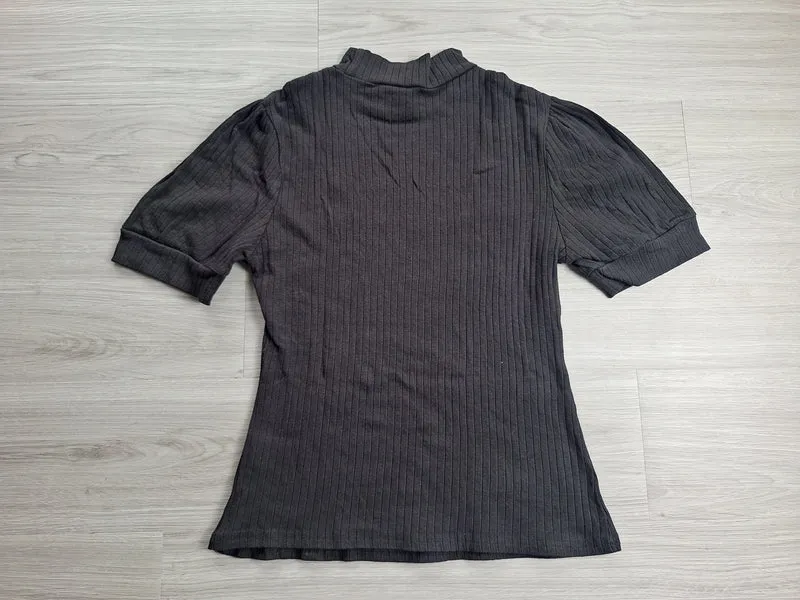 Shein Rippshirt Puffärmeln 36