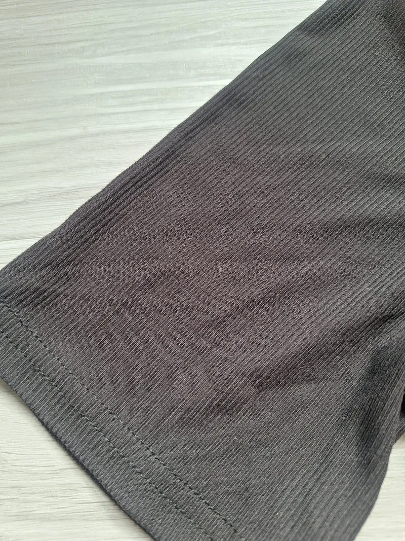 Shein Rippshirt Perlenknöpfen 38