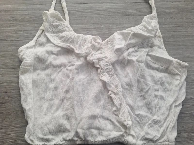 Tally Weijl Crop Top Rüschen 36