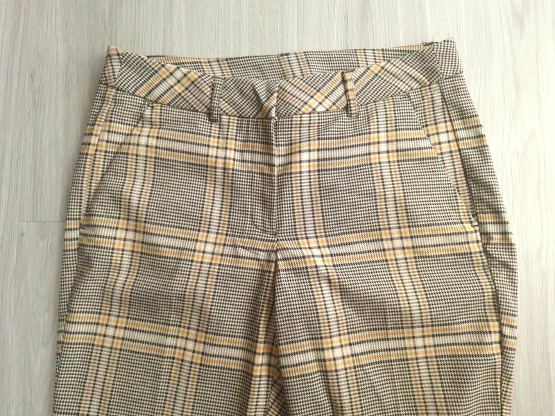 Yessica Slim Fit Stoffhose Karo 36