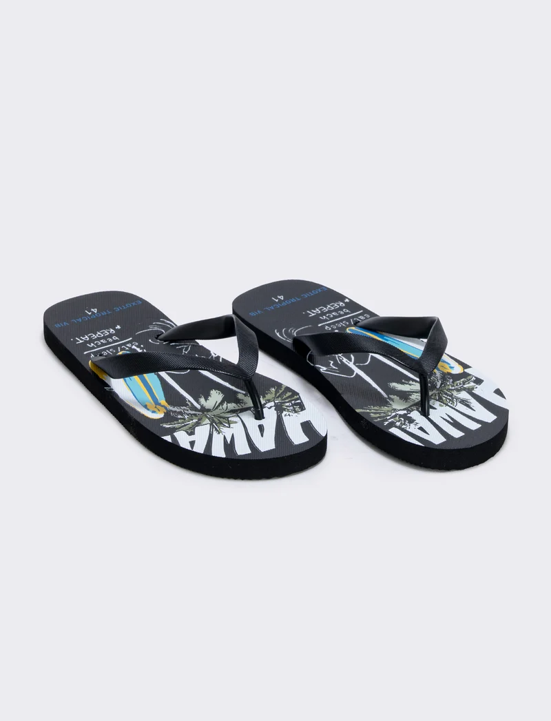 Infradito Surf Beach da uomo in pvc - Nero
