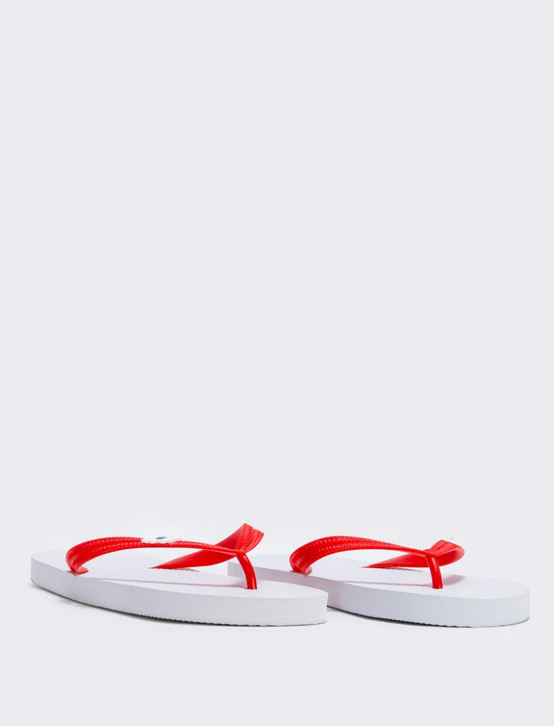 Infradito da uomo con bandiera in pvc - Bianco