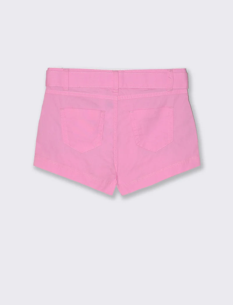 Short in popeline da bambina - Rosa