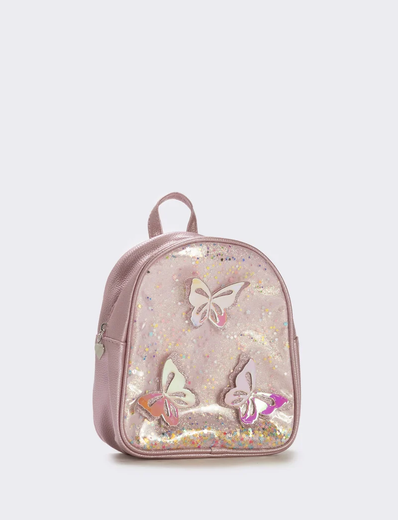 Zaino bambina con farfalle - Rosa