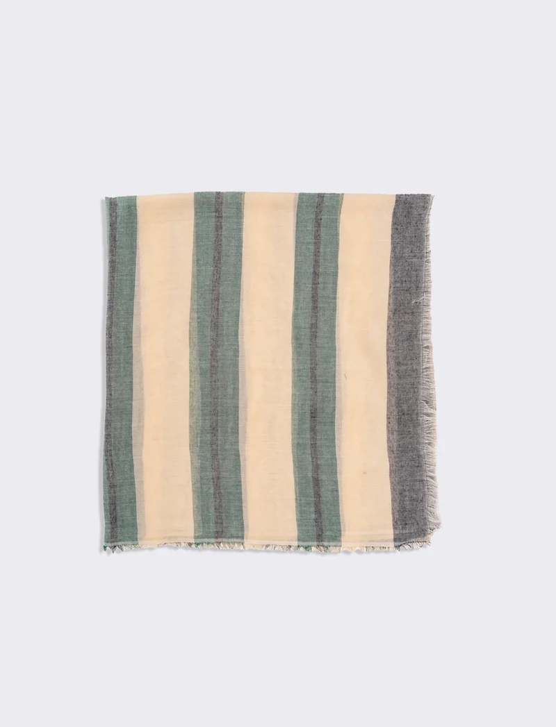 Foulard uomo righe larghe - Beige