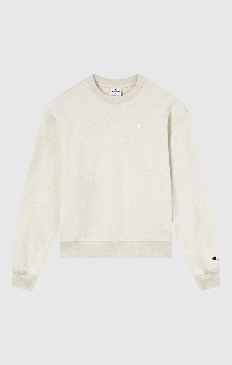 Women’s Lightweight Crewneck Sweatshirt with Tonal Embroidered “C” Logo Icons