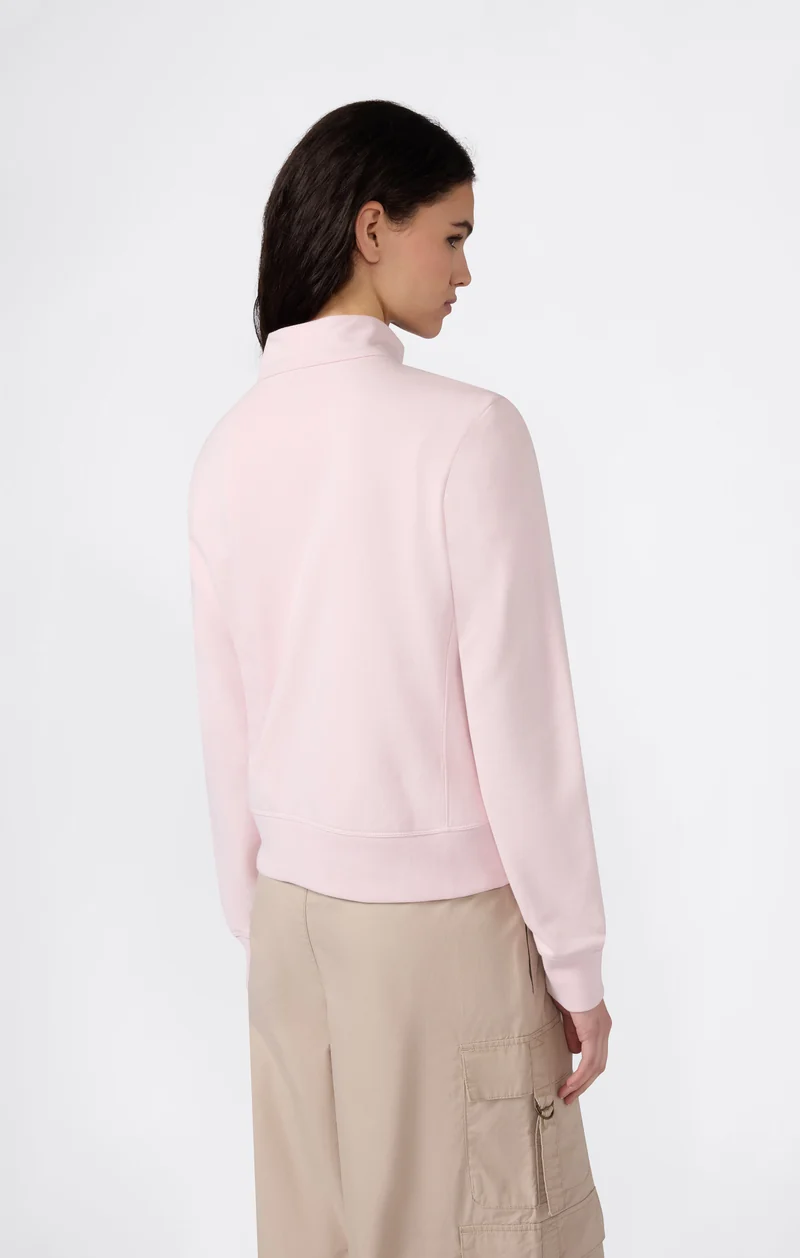 Women’s Lightweight Full Zip Sweatshirt with Tonal Embroidered “C” Logo Icons