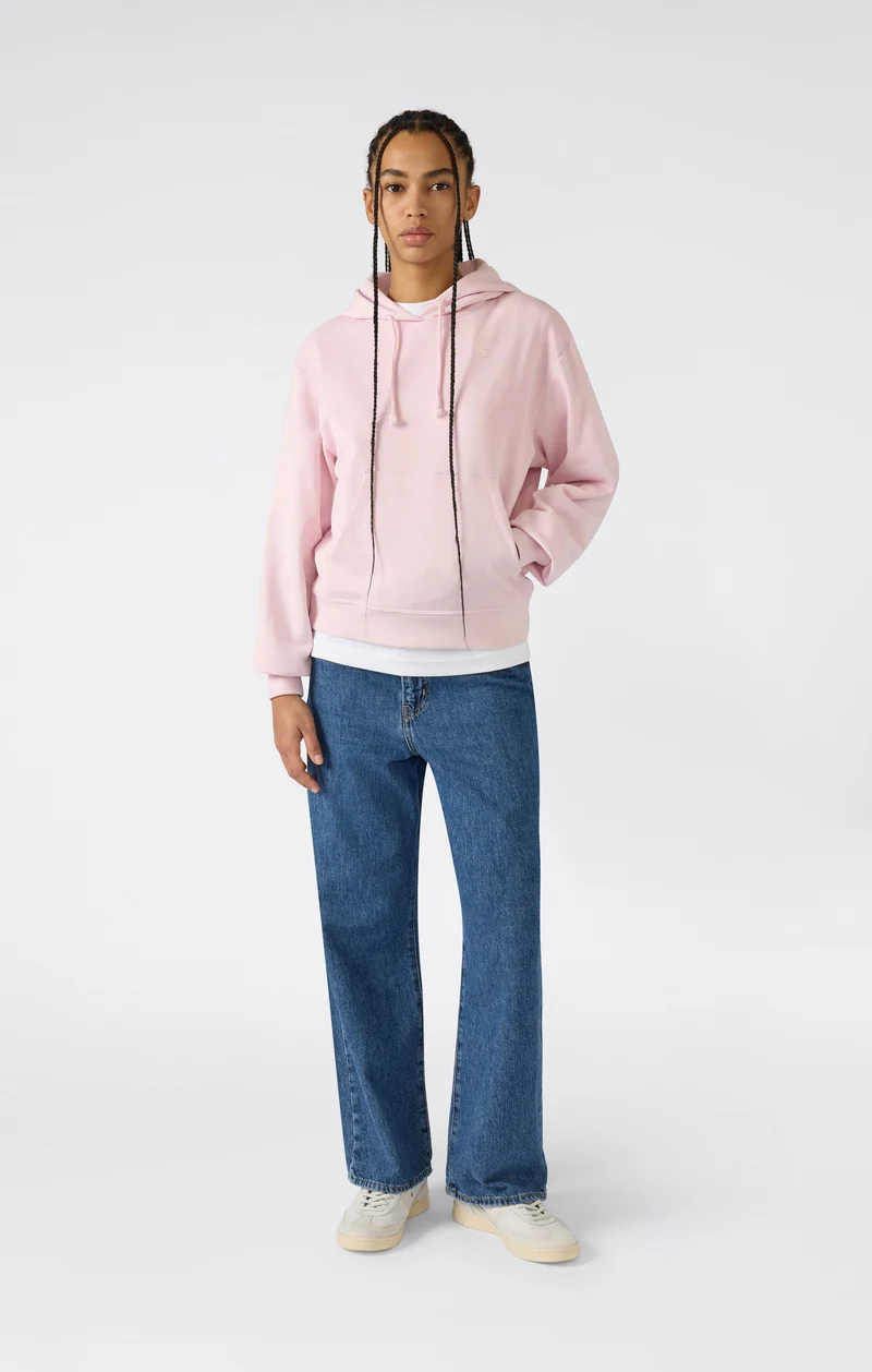 Women’s Lightweight Hooded Sweatshirt with Tonal Embroidered “C” Logo Icons