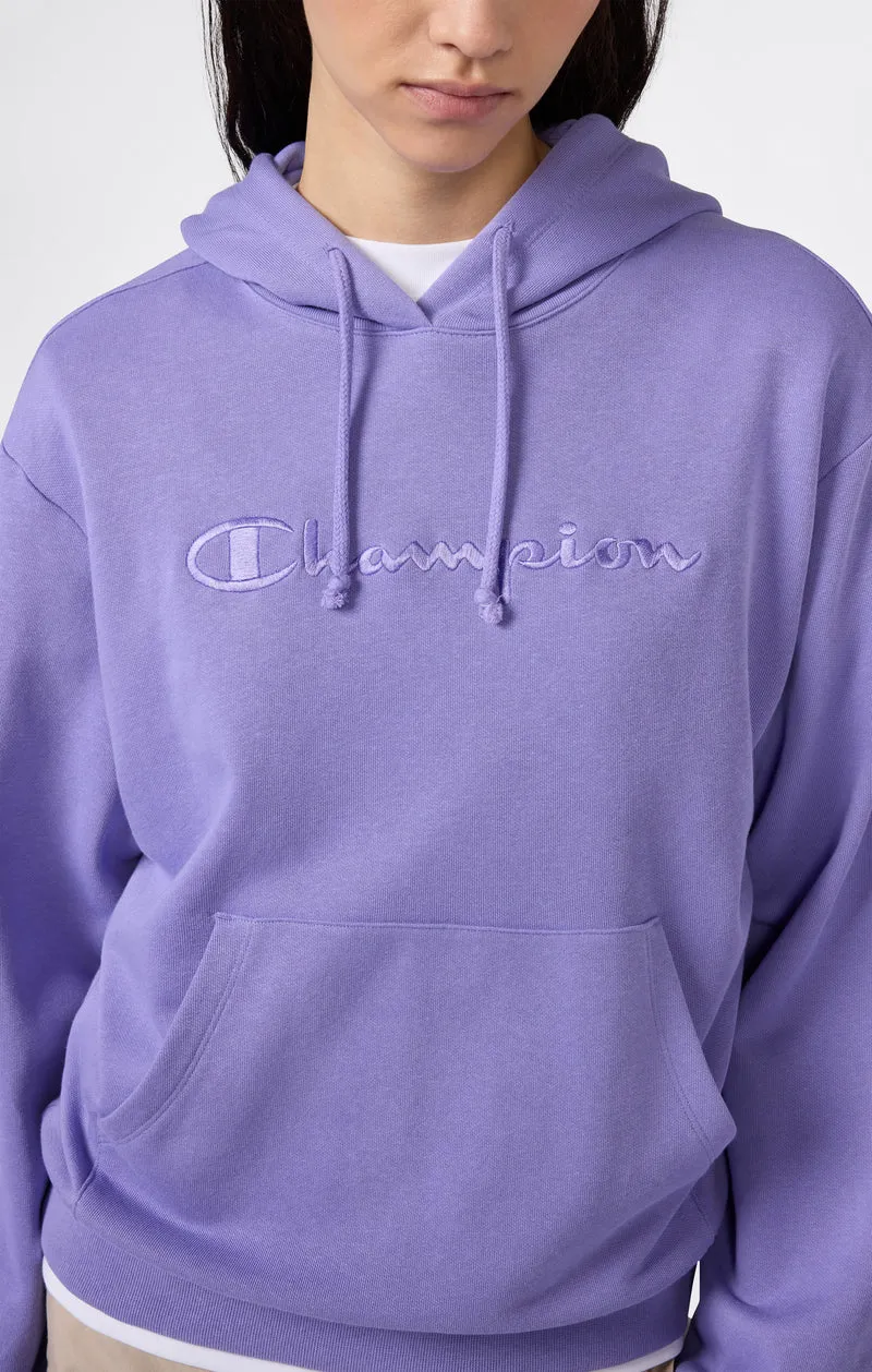 Women’s Lightweight Hooded Sweatshirt with Tonal Embroidered Maxi Logo Icons