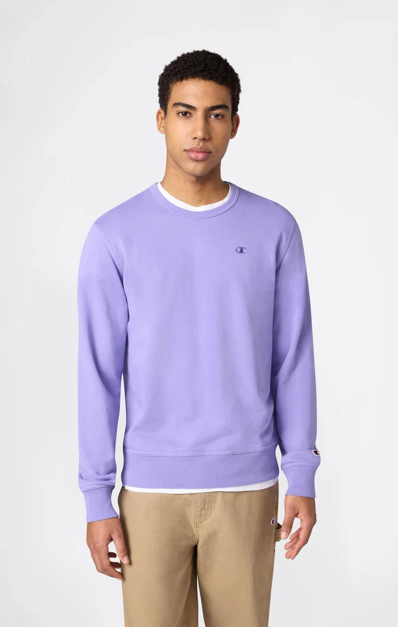 Men's Lightweight Sweatshirt with Tone-on-Tone Embroidered Logo