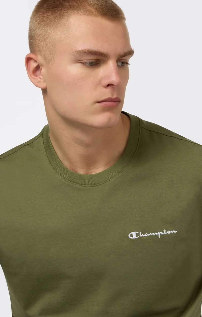Men’s T-Shirt with Small Embroidered Logo Icons