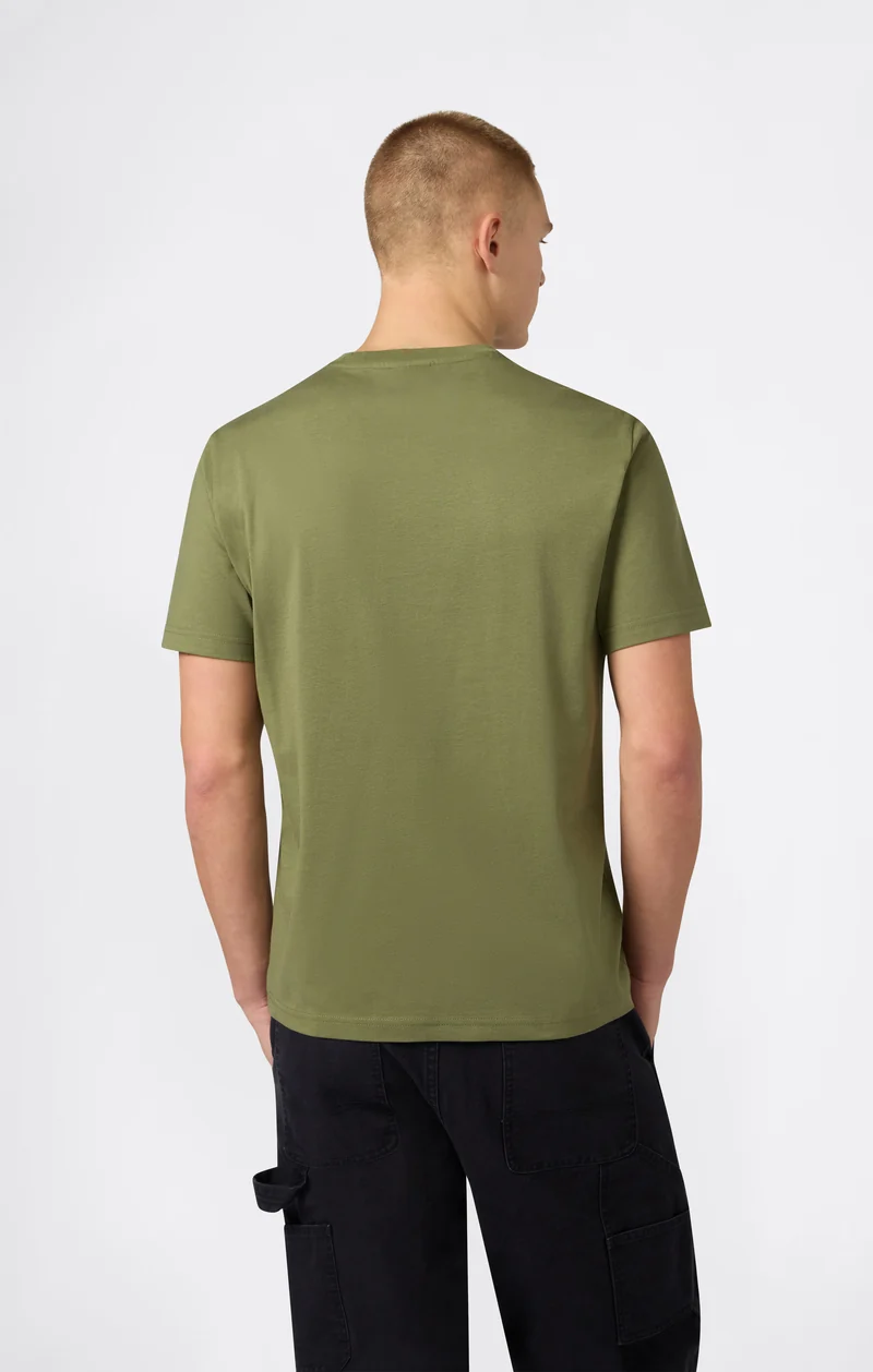 Men’s T-Shirt with Small Embroidered Logo Icons