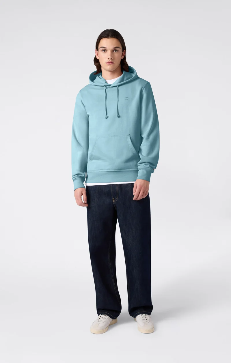 Men's Lightweight Hoodie with Embroidered C Logo Icons