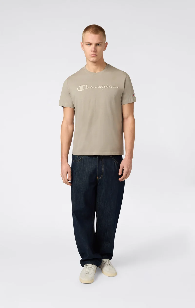 Men’s T-Shirt with Big Embroidery Logo Icons