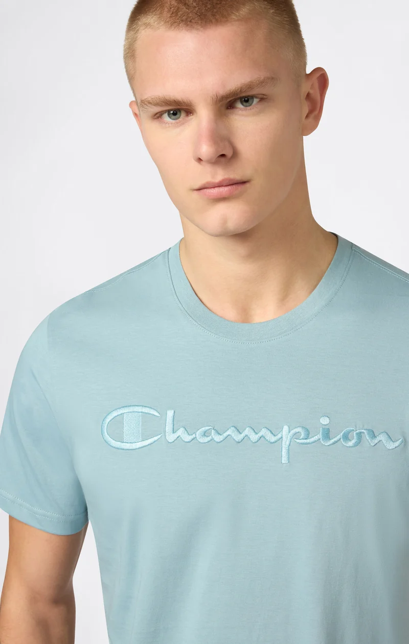 Men’s T-Shirt with Big Embroidery Logo Icons