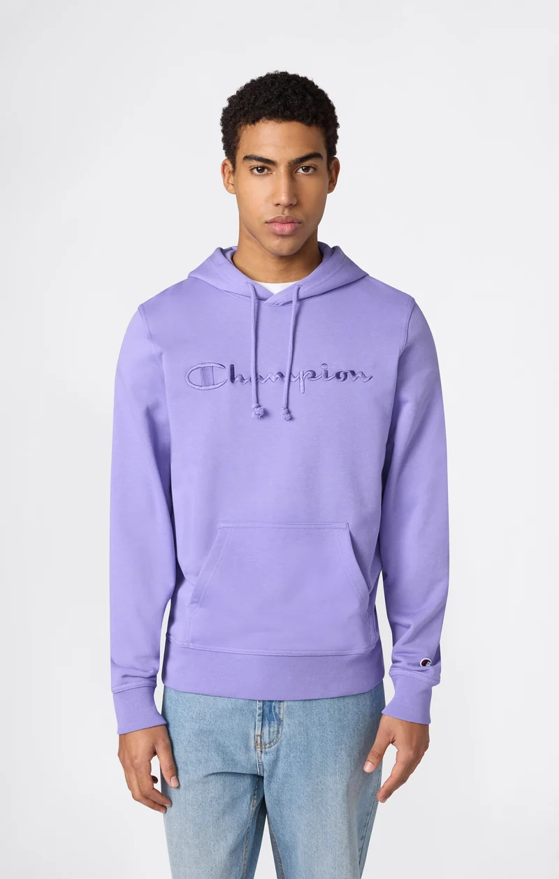 Men's Lightweight Hoodie with Embroidered Logo Icons