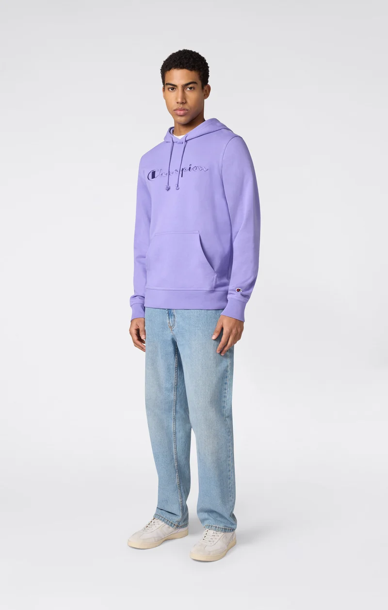 Men's Lightweight Hoodie with Embroidered Logo Icons