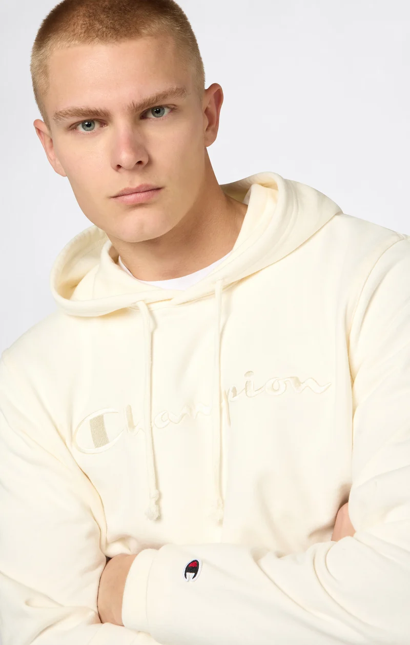 Men's Lightweight Hoodie with Embroidered Logo Icons