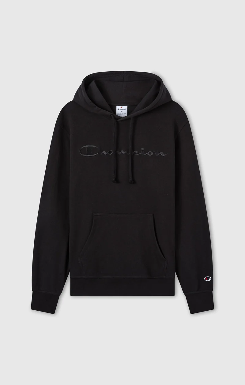 Men's Lightweight Hoodie with Embroidered Logo Icons