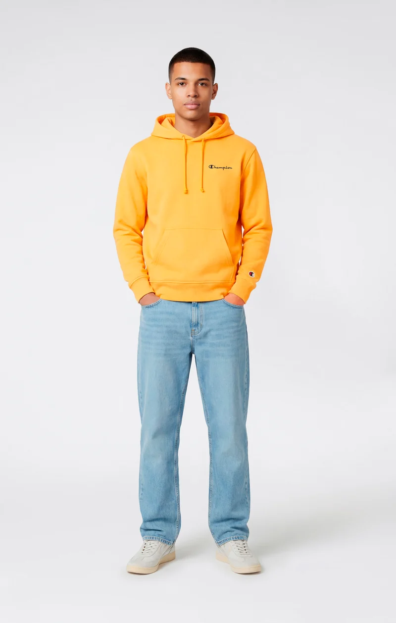 Men’s Lightweight Hoodie with Small Embroidered Logo Icons